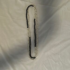 Black and White Beaded Necklace